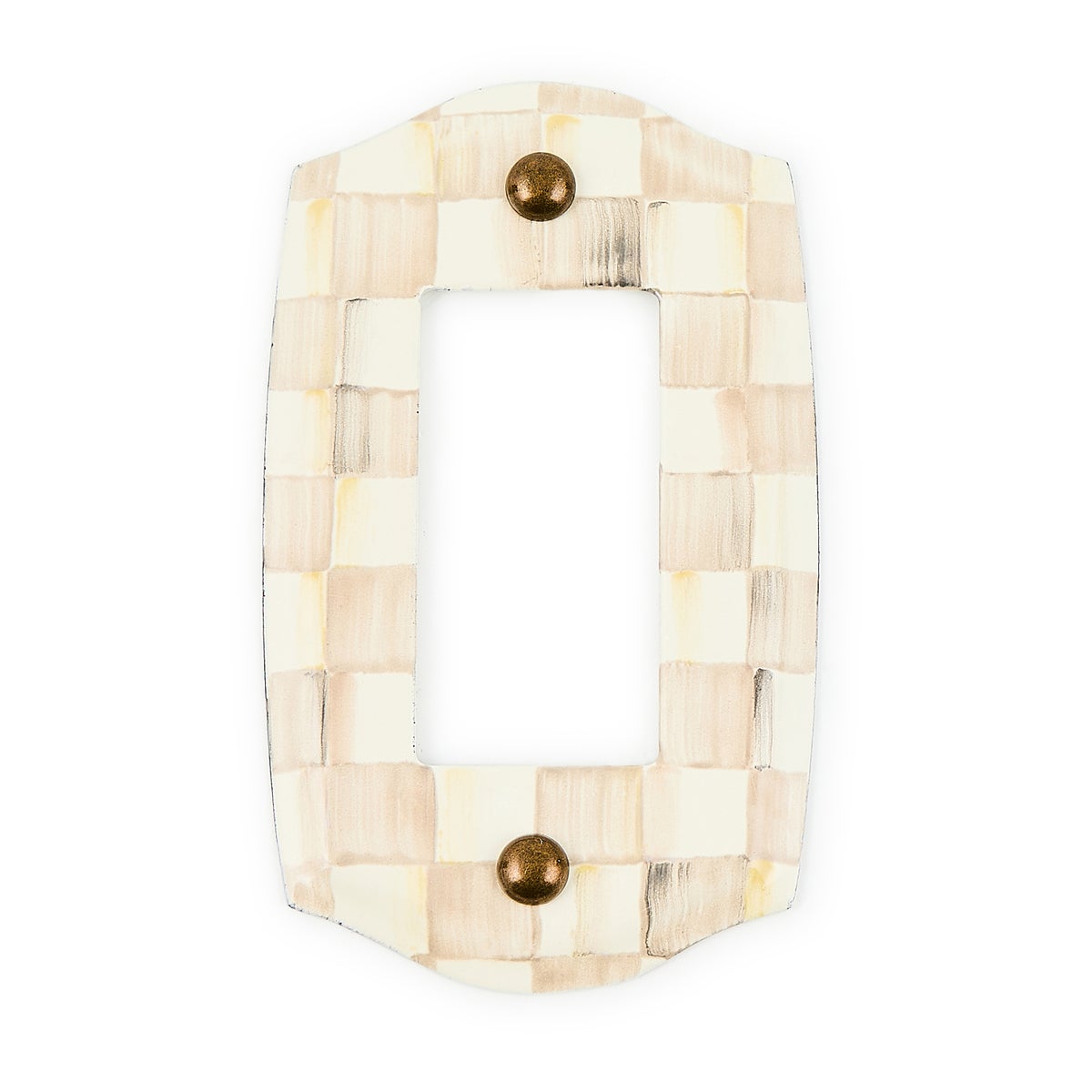 Mocha Check Single Rocker Switch Plate - Image 2