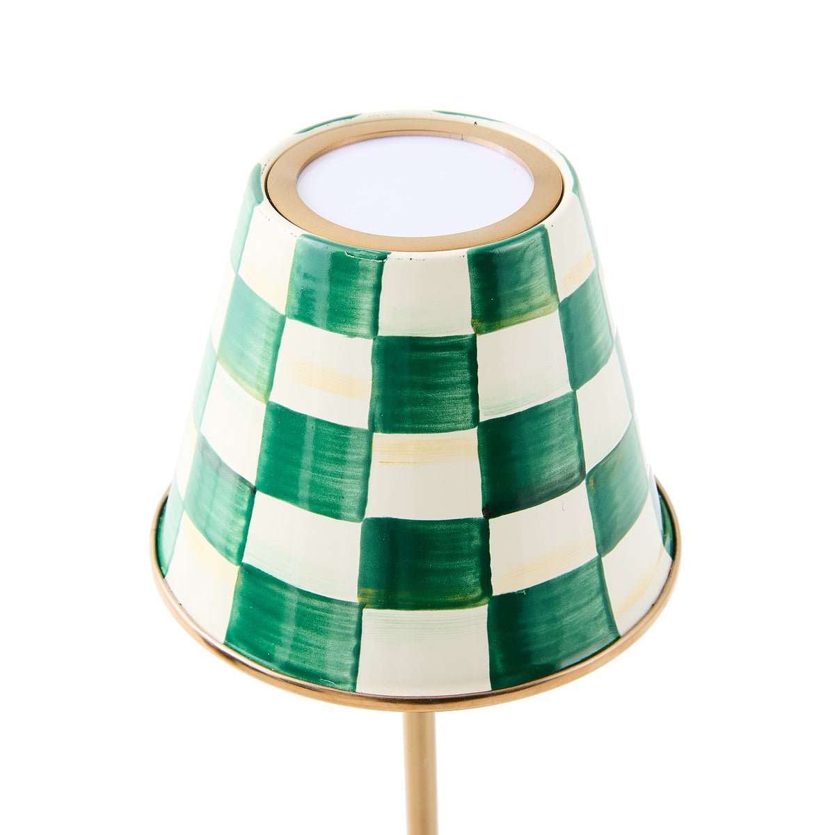 Emerald Check LED Rechargeable Cafe Table Lamp - Image 2