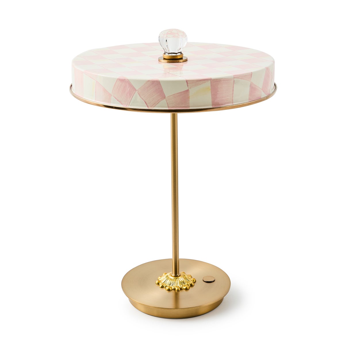 Rosy Check LED Rechargeable Disk Table Lamp