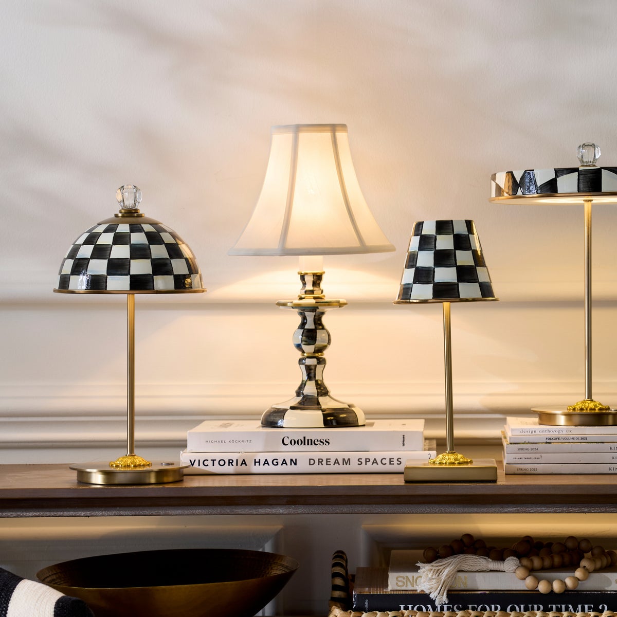 Courtly Check Candlestick Lamp - Image 2