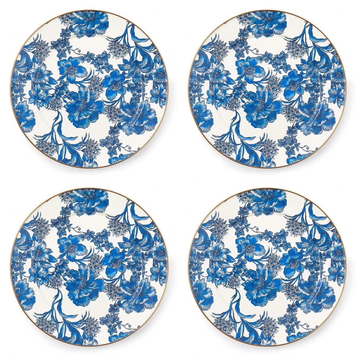 Royal English Garden Chargers, Set of 4