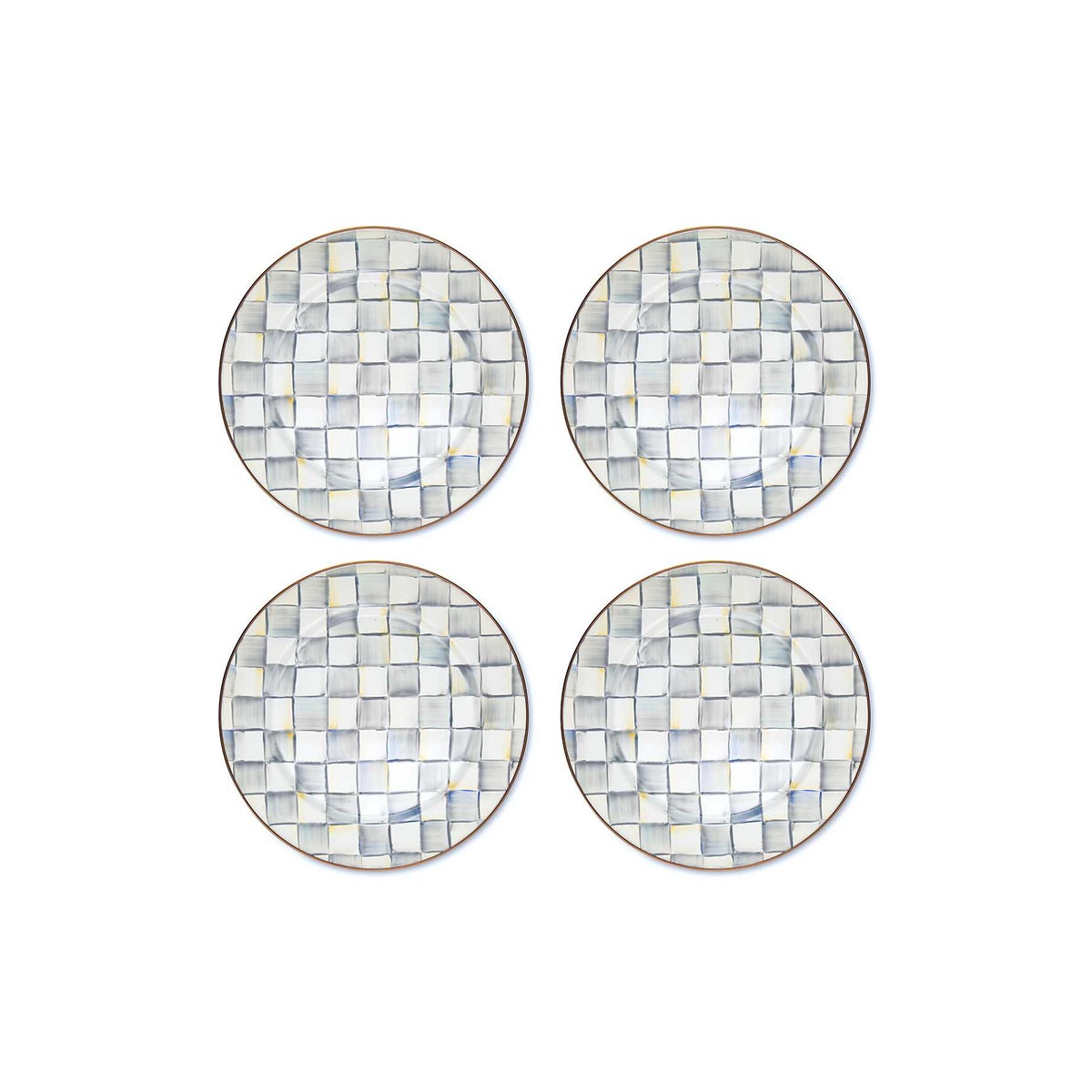 Sterling Check Chargers, Set of 4