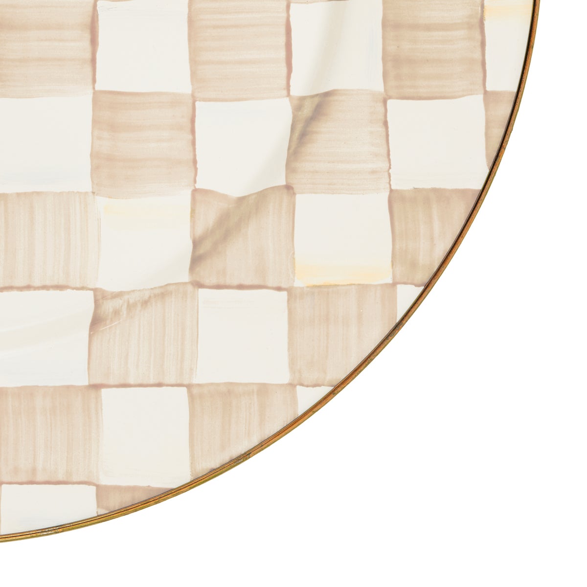 Mocha Check Charger/Plate - Image 3