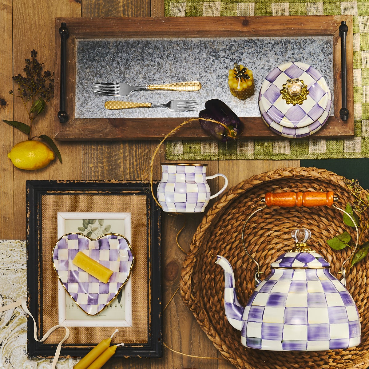 Violet Check Mug - Image 6