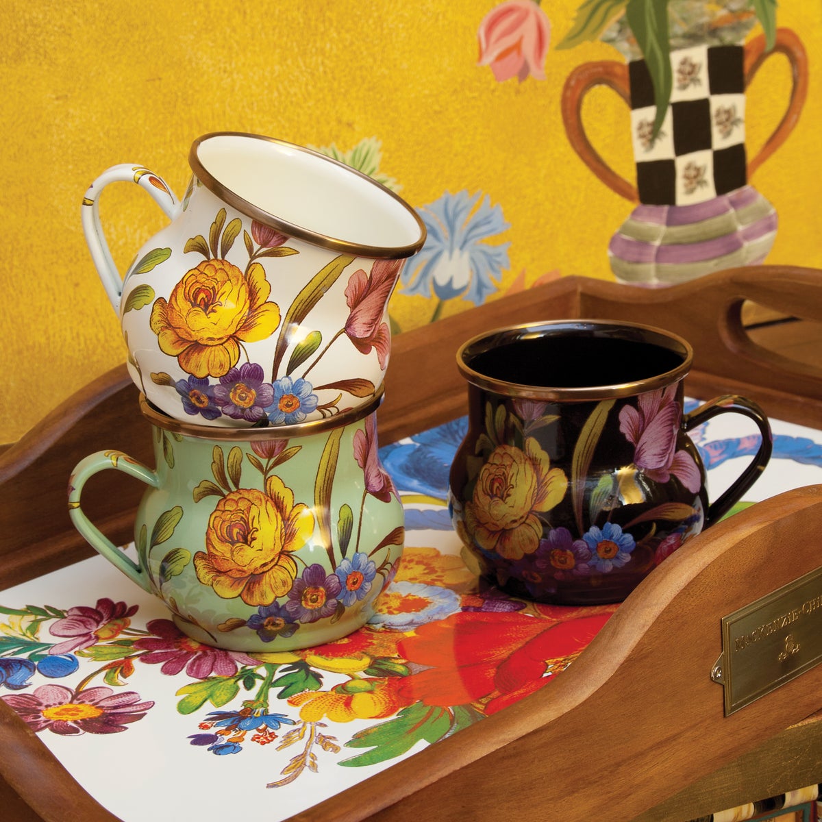White Flower Market Mug - Image 8