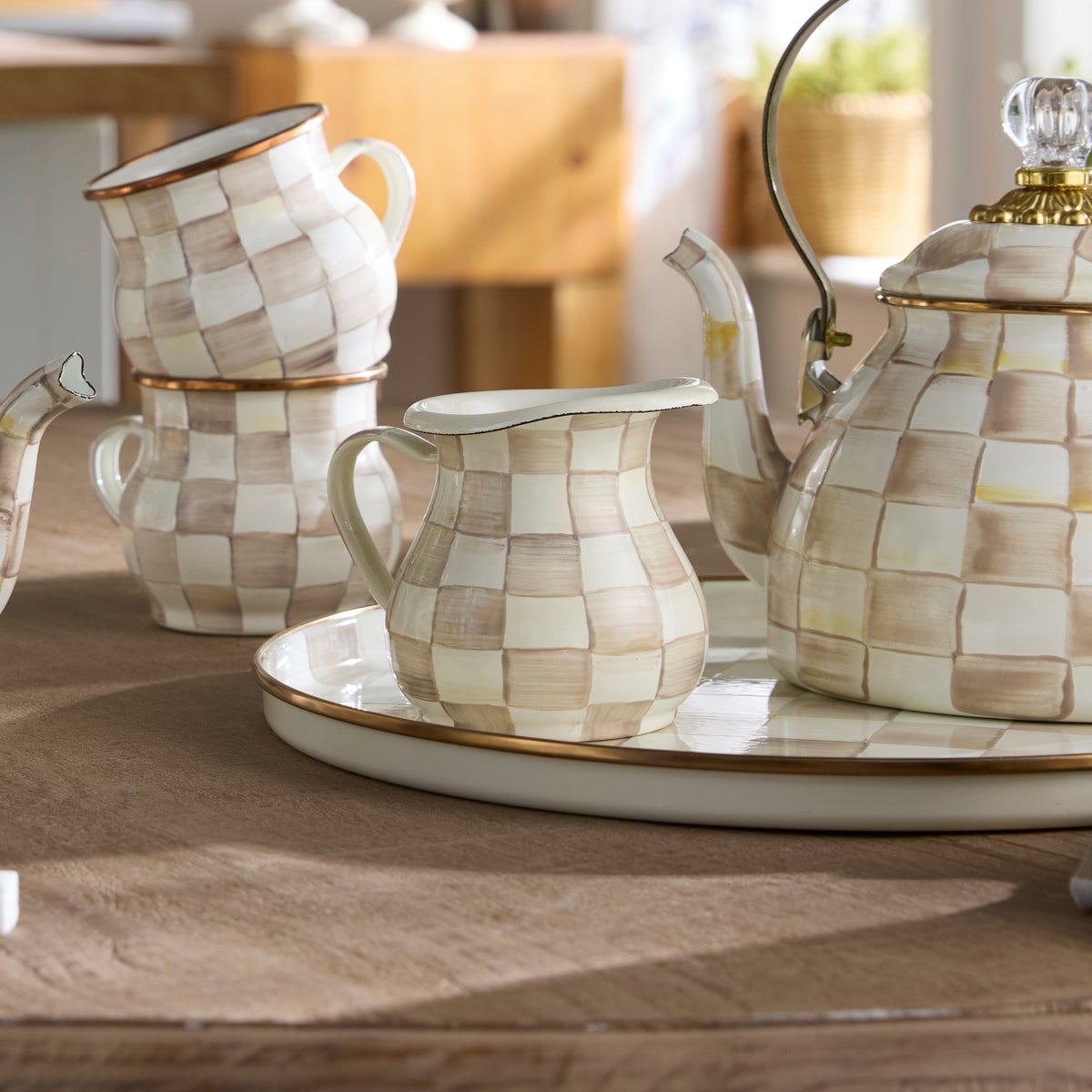 Mocha Check Creamer - Image 6