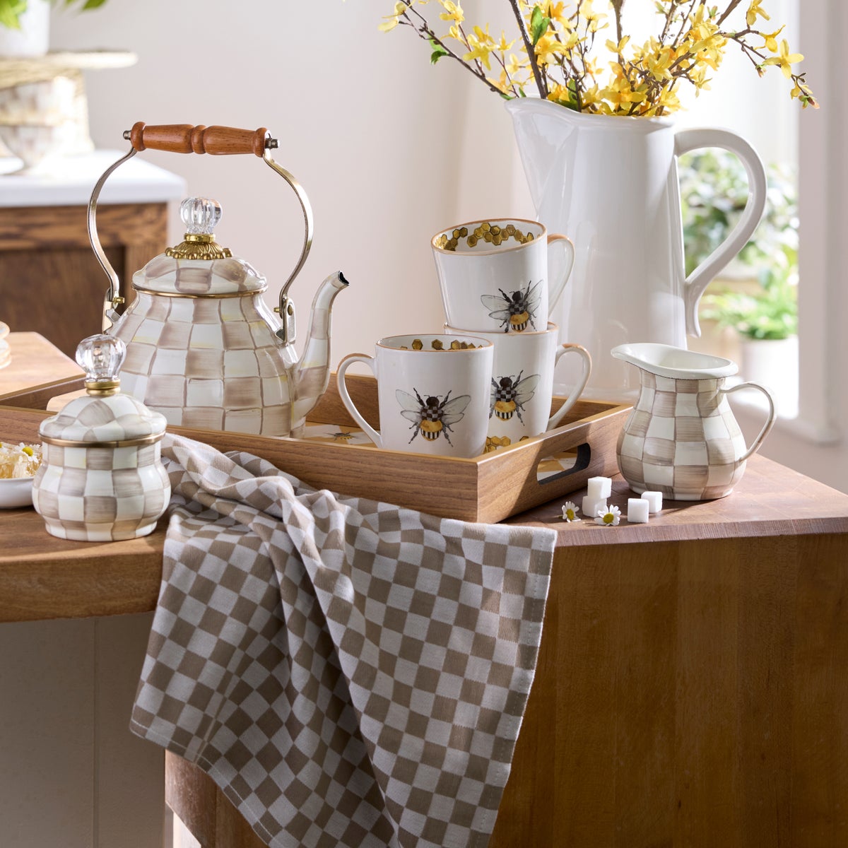 Mocha Check Creamer - Image 7
