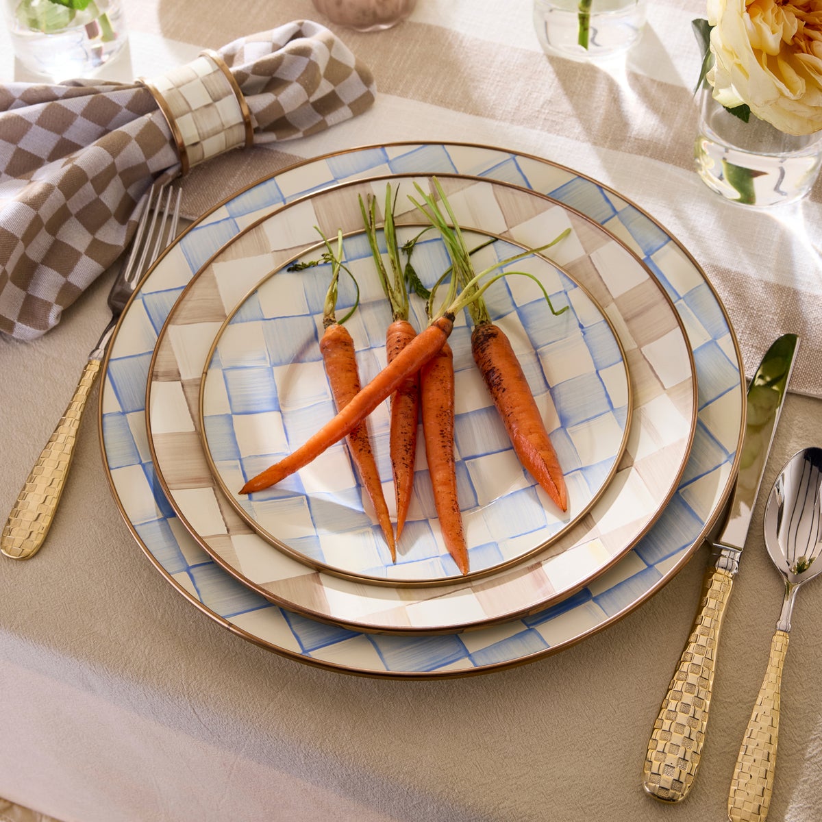 Sky Check Salad/Dessert Plate - Image 5