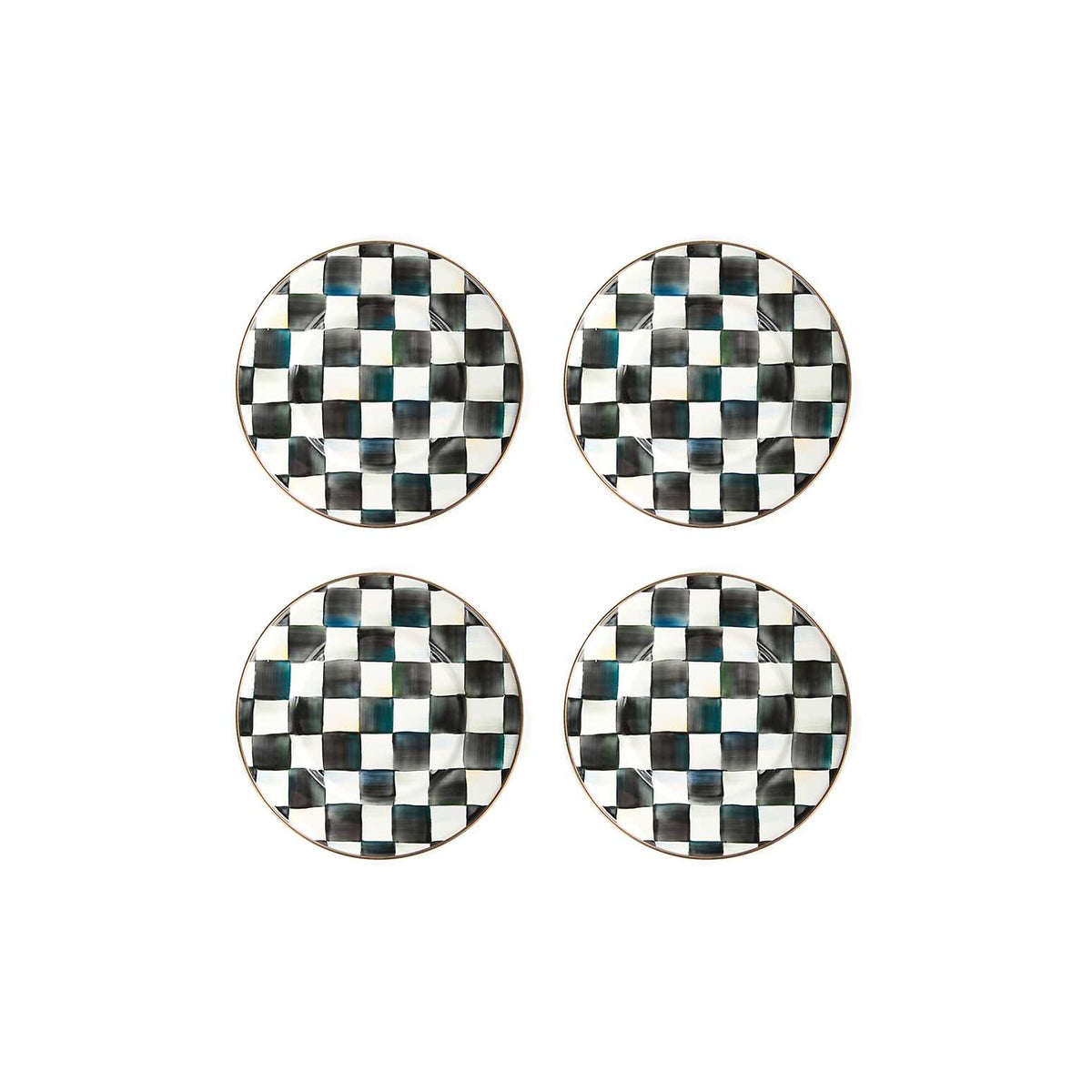 Courtly Check Salad Plates, Set of 4
