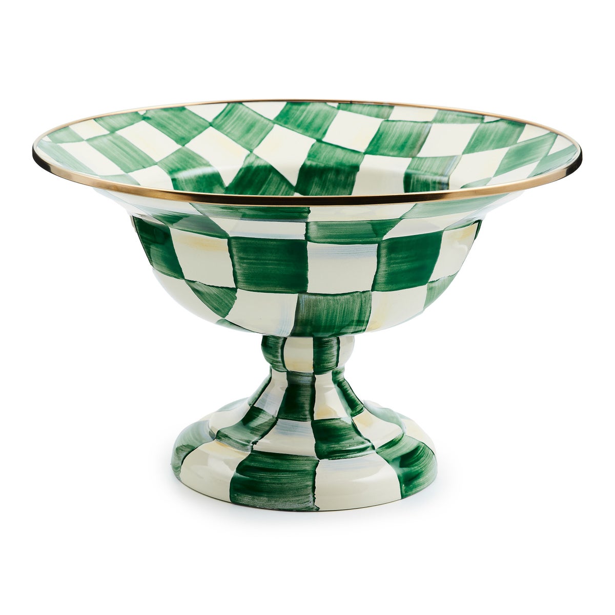 Emerald Check Large Compote