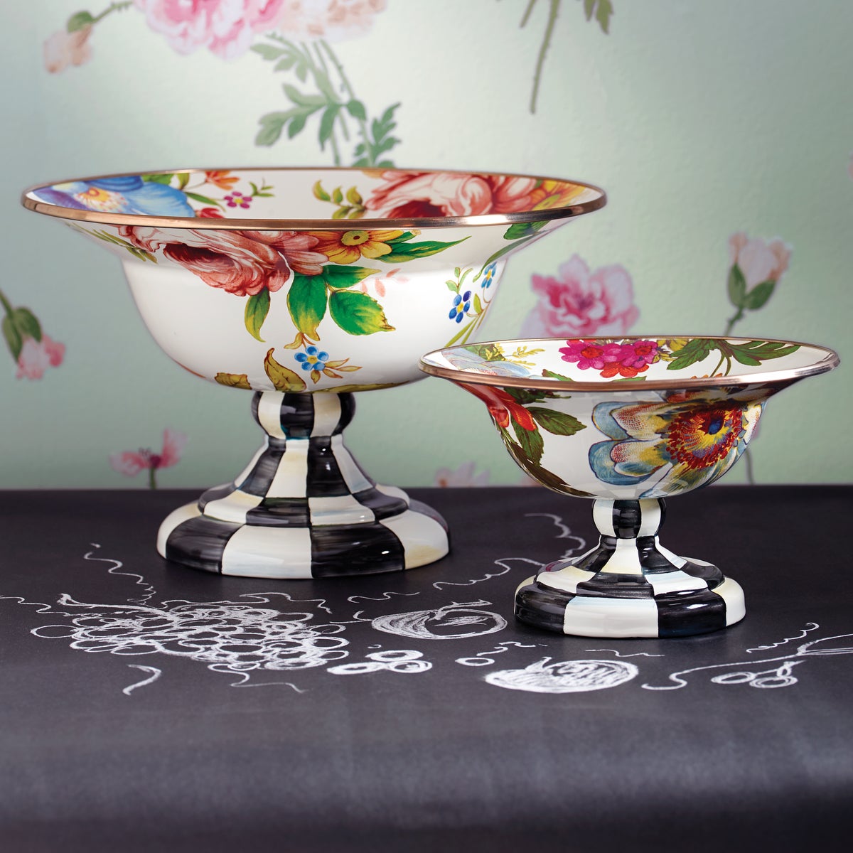 White Flower Market Small Compote - Image 6