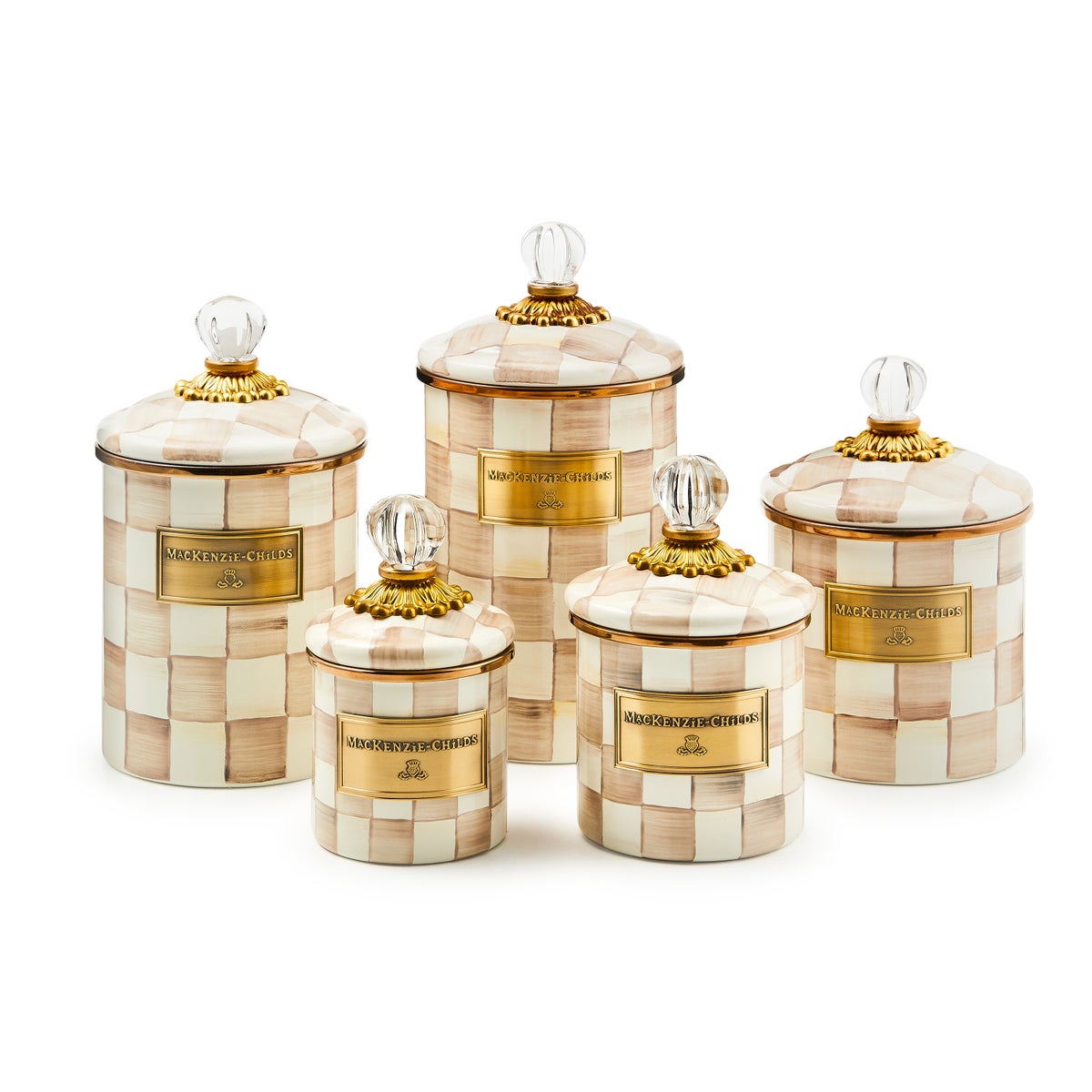 Mocha Check Medium Canister - Image 3