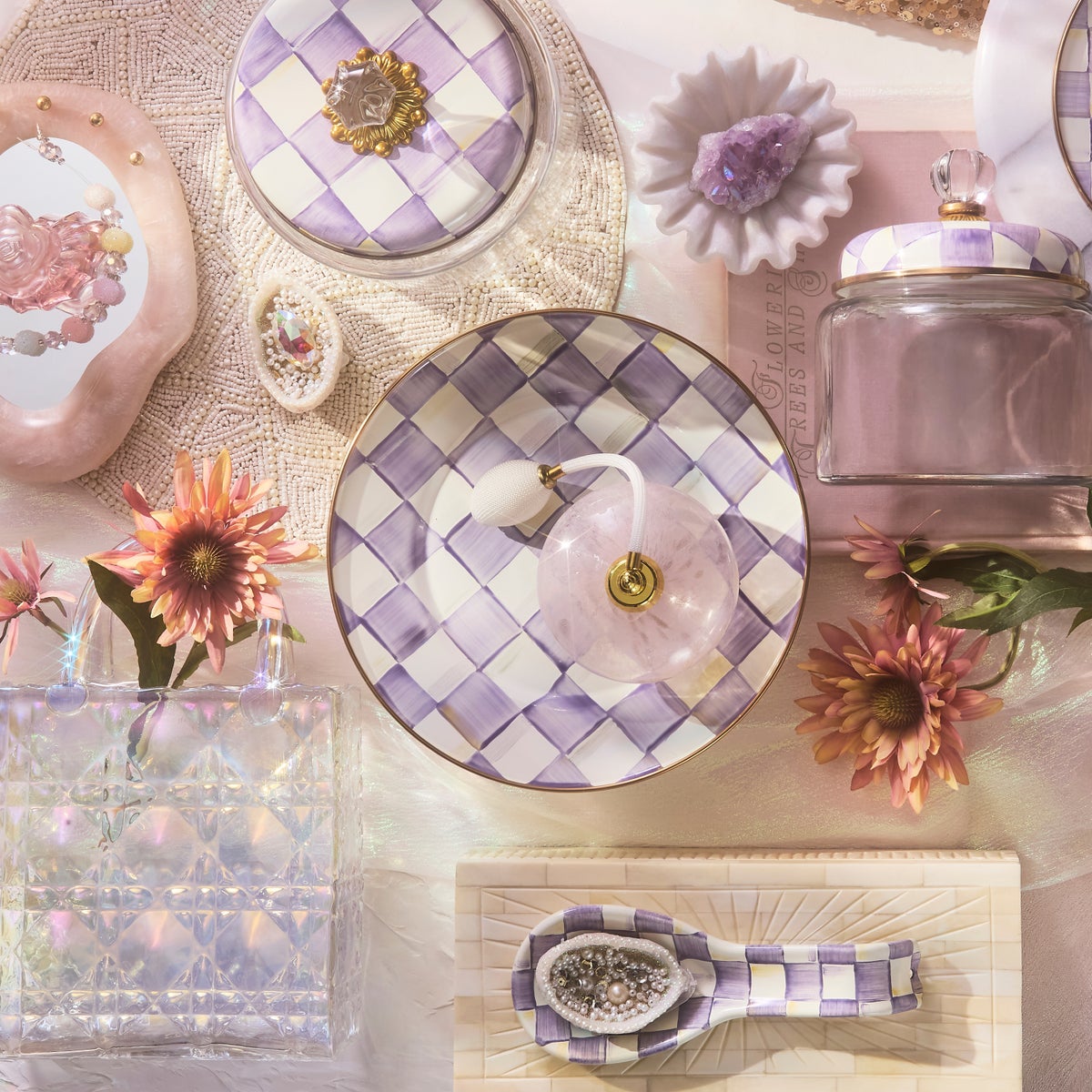 Violet Check Dinner Plate - Image 4