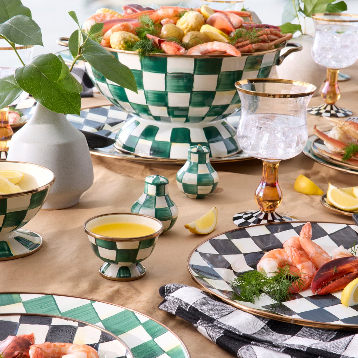 Emerald Check Salt & Pepper Shakers - Image 3