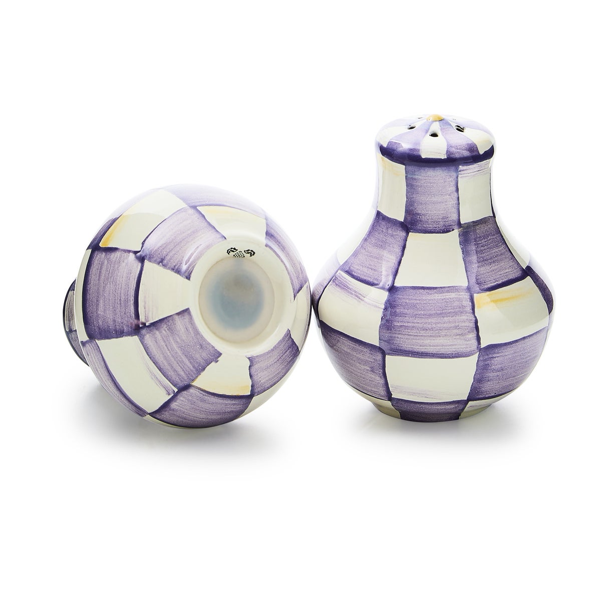 Violet Check Salt & Pepper Shakers - Image 3