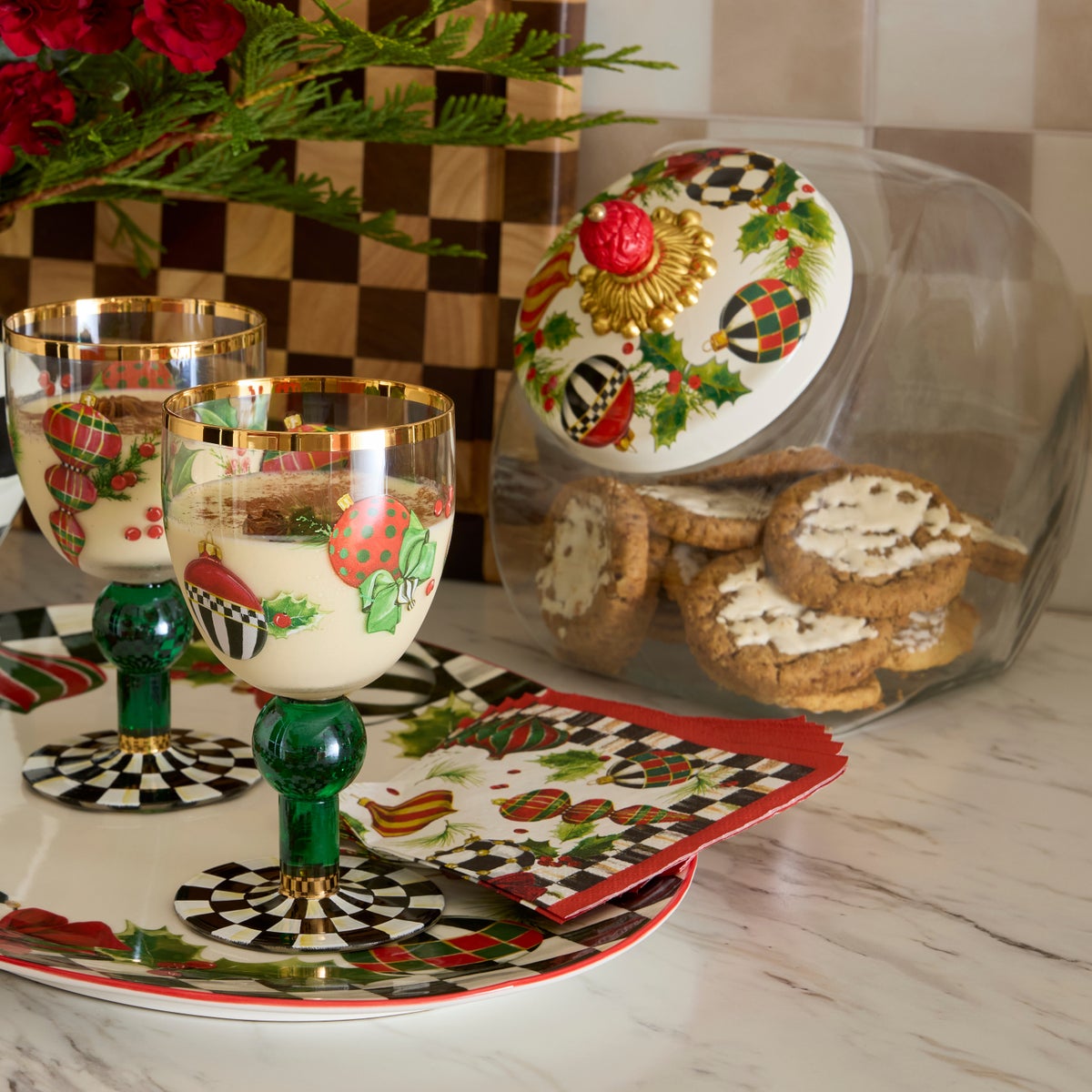 Cookie Jar with Deck the Halls Lid - Image 2