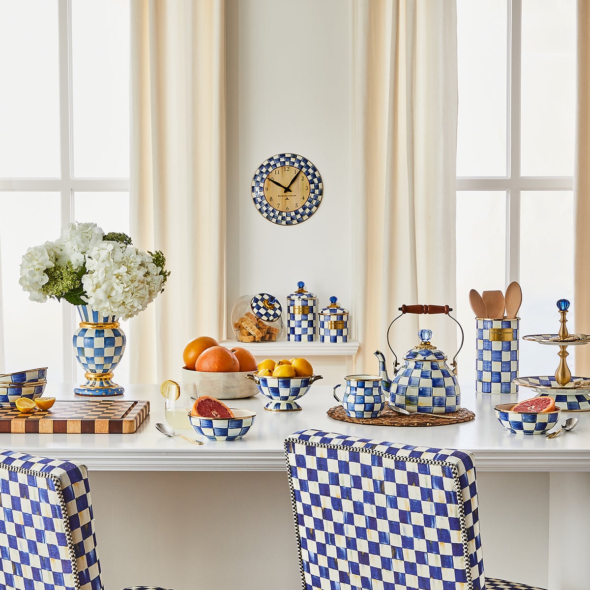 Cookie Jar with Royal Check Lid - Image 7