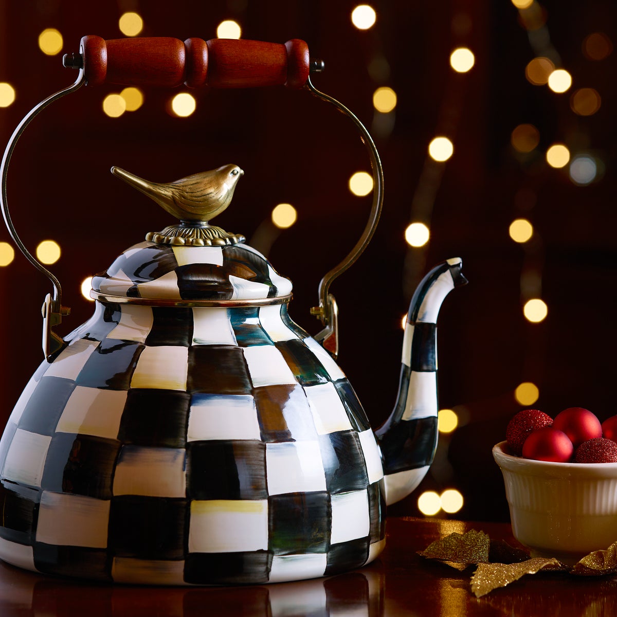 Courtly Check 3 Quart Tea Kettle with Bird - Image 6