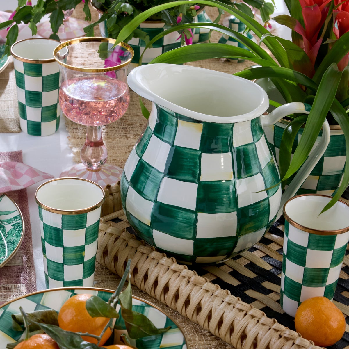 Emerald Check Pitcher - Image 2