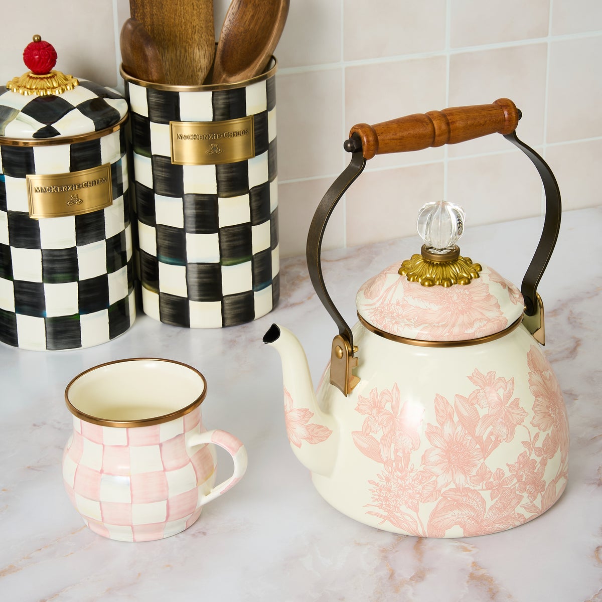 Rosy English Garden 2 Quart Tea Kettle - Image 2