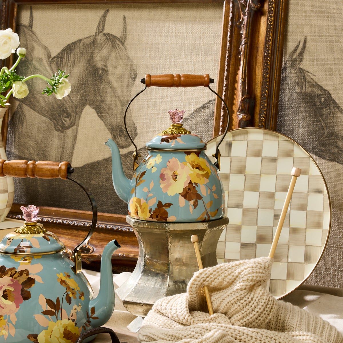 Wild Rose Slate 2 Quart Tea Kettle - Image 5