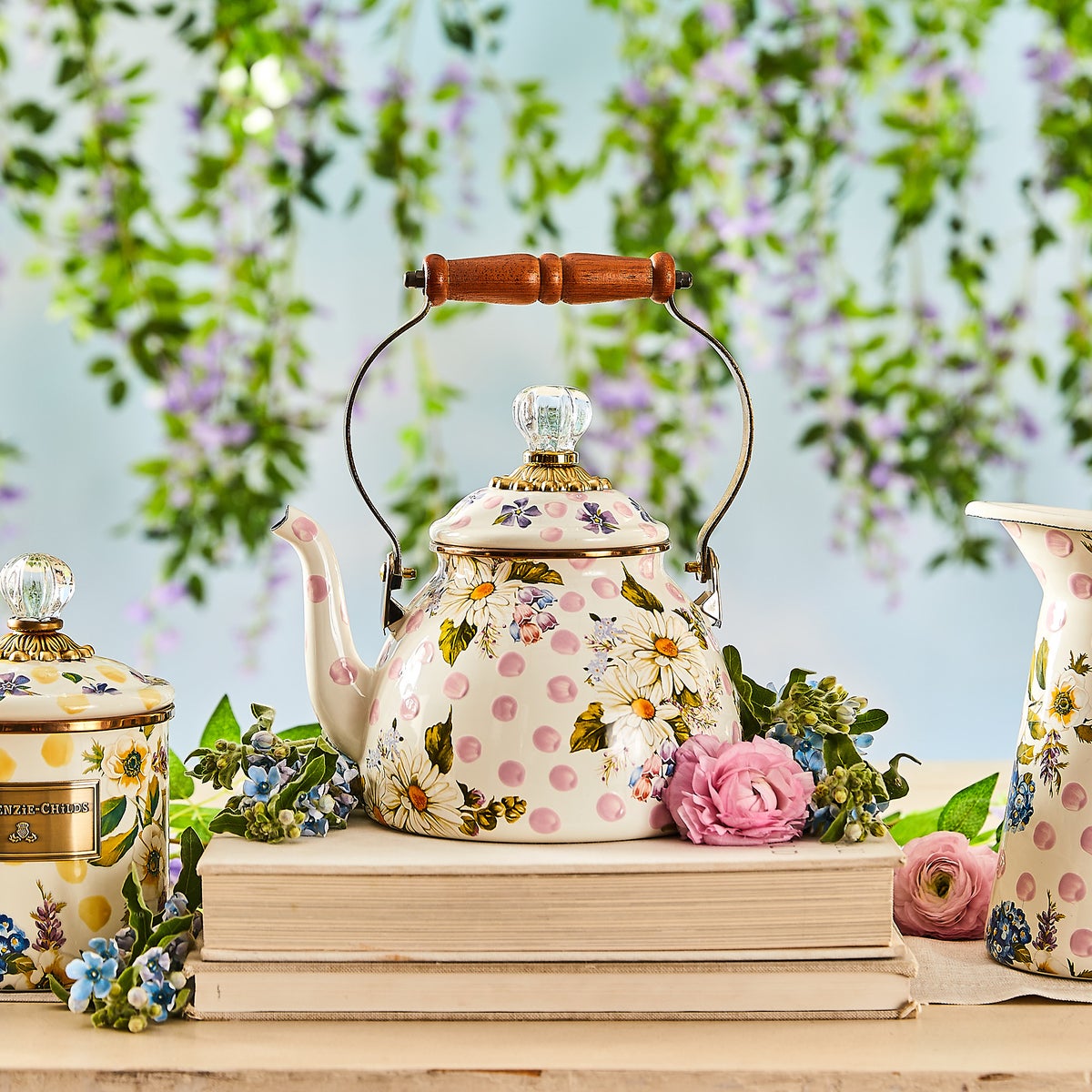 Wildflowers Pink 2 Quart Tea Kettle - Image 2