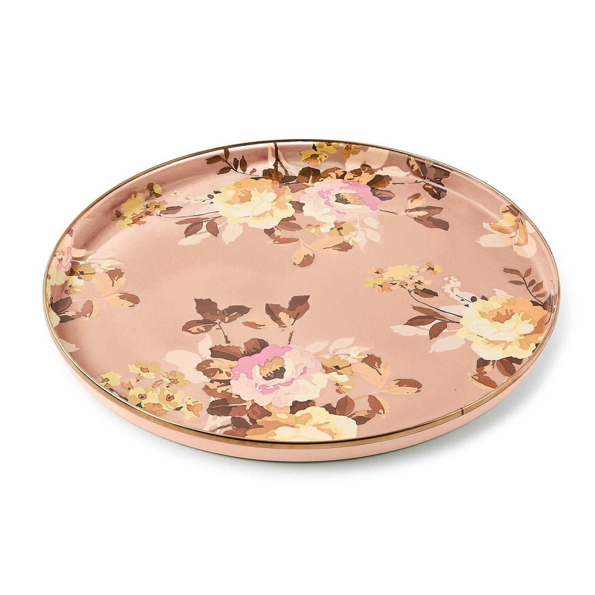 Wild Rose Mauve Round Tray
