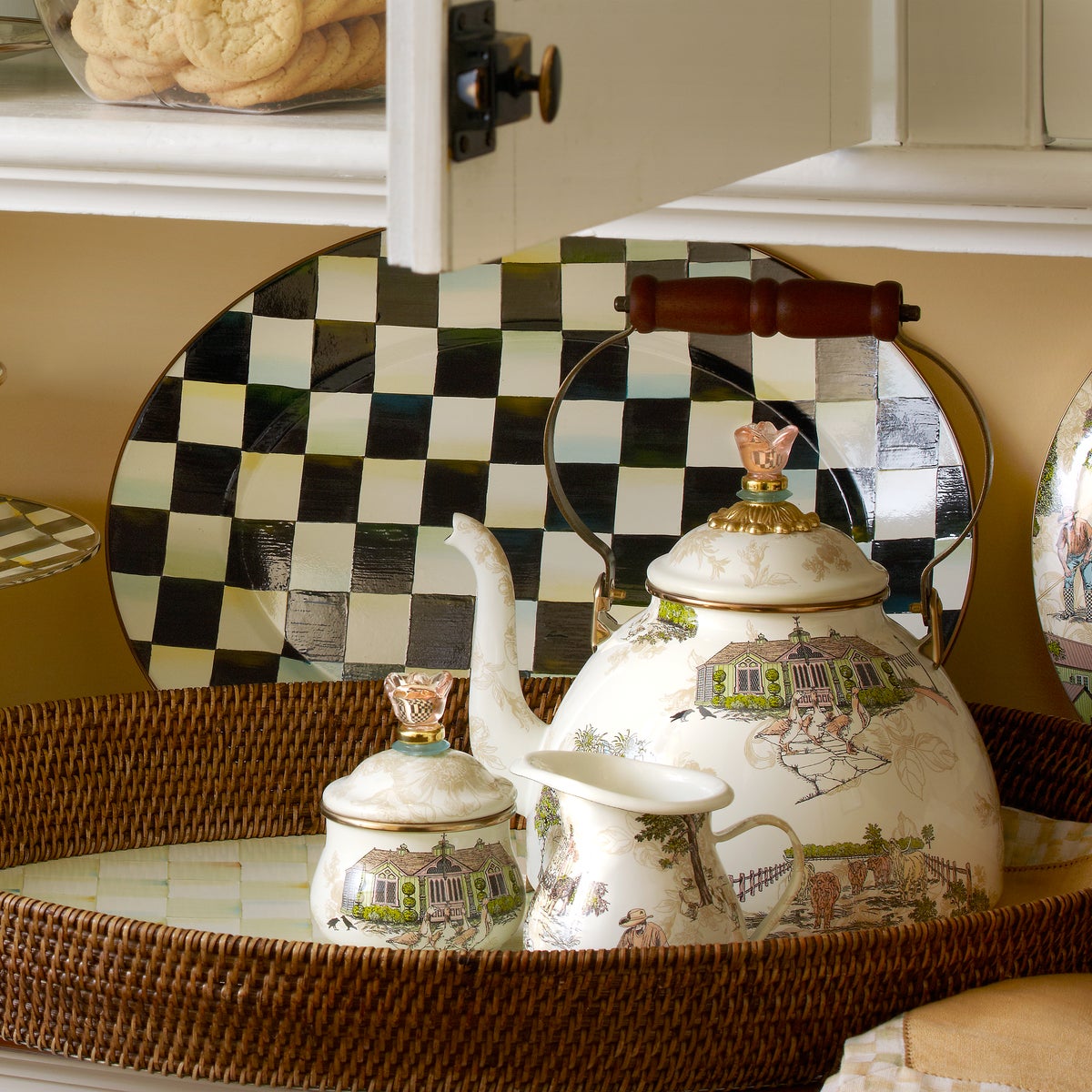 Courtly Check Medium Oval Platter - Image 3