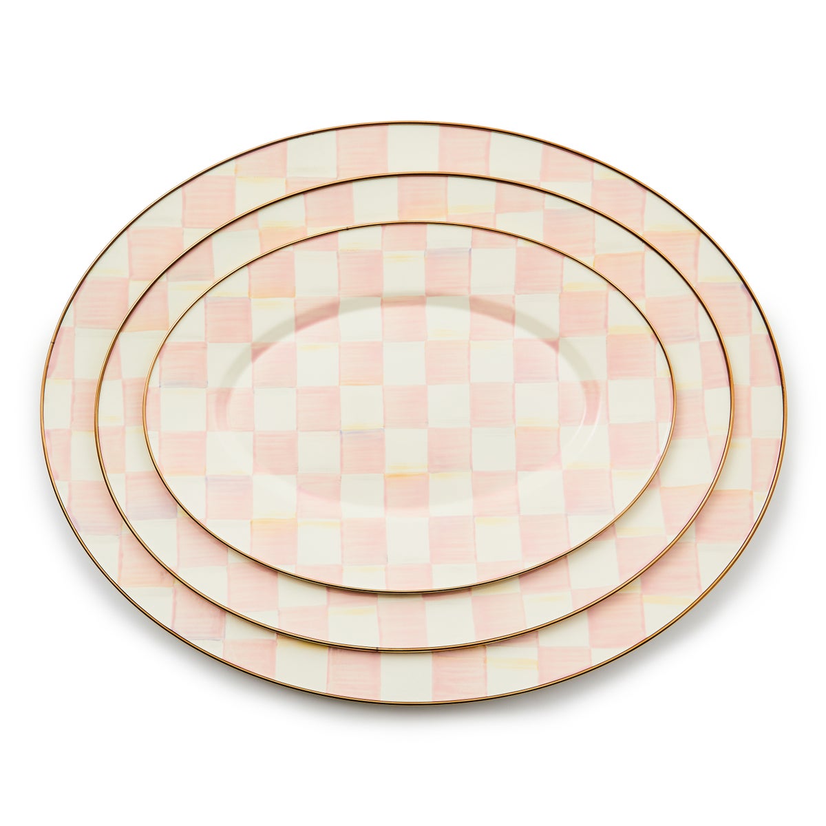 Rosy Check Medium Oval Platter - Image 2