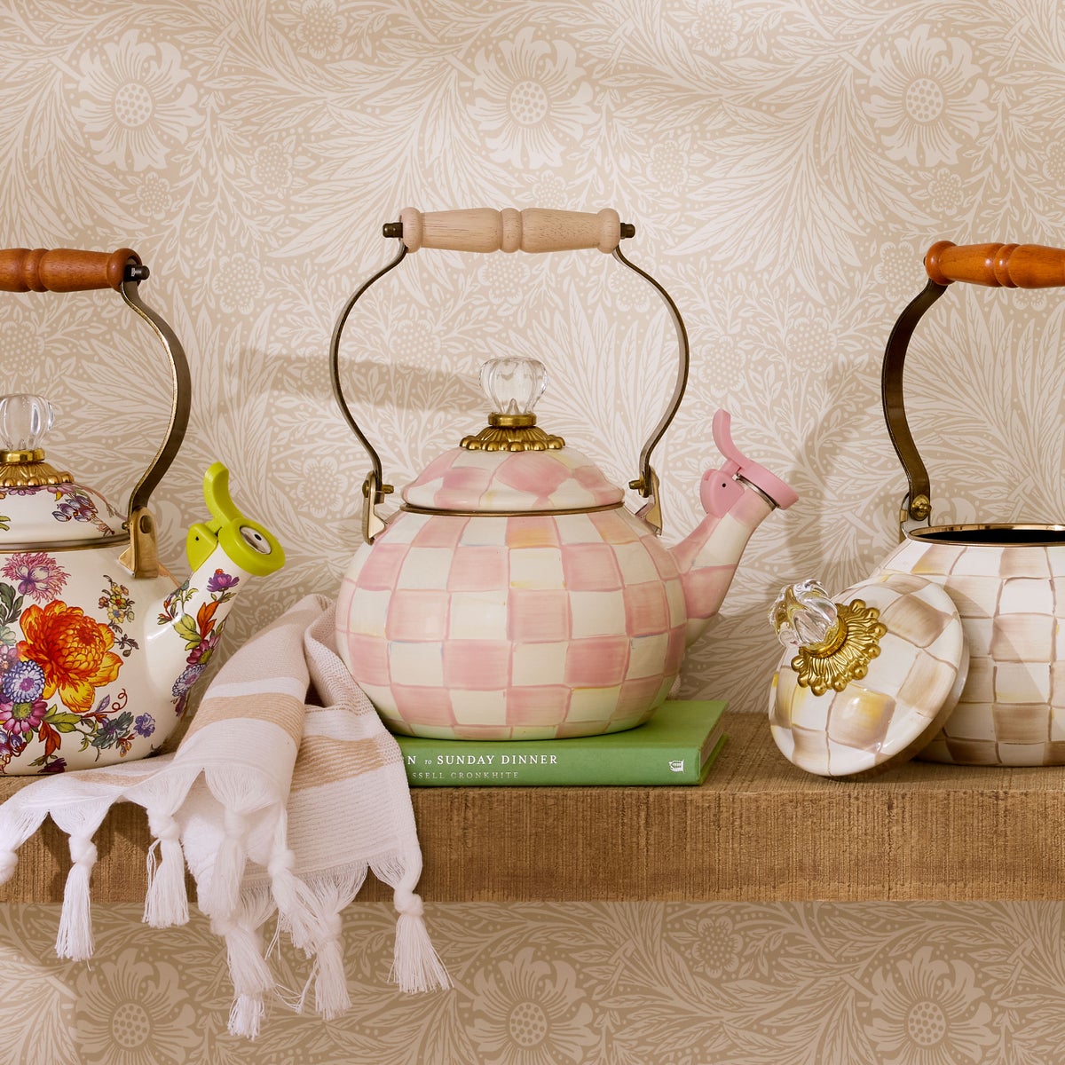 Rosy Check Whistling Tea Kettle - Image 2