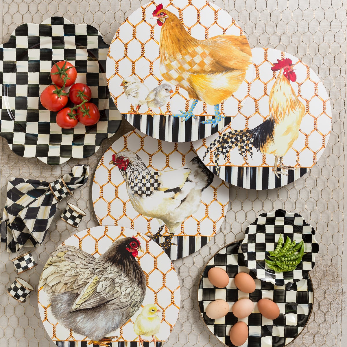 Courtly Check Napkin Rings, Set of 4 - Image 4