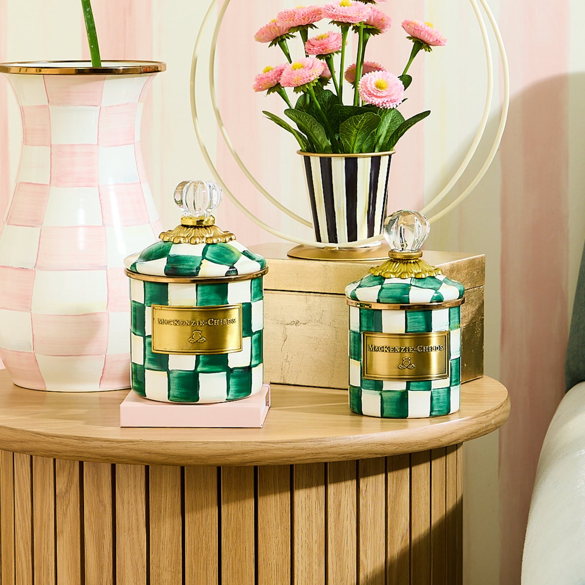 Emerald Check Demi Canister - Image 3