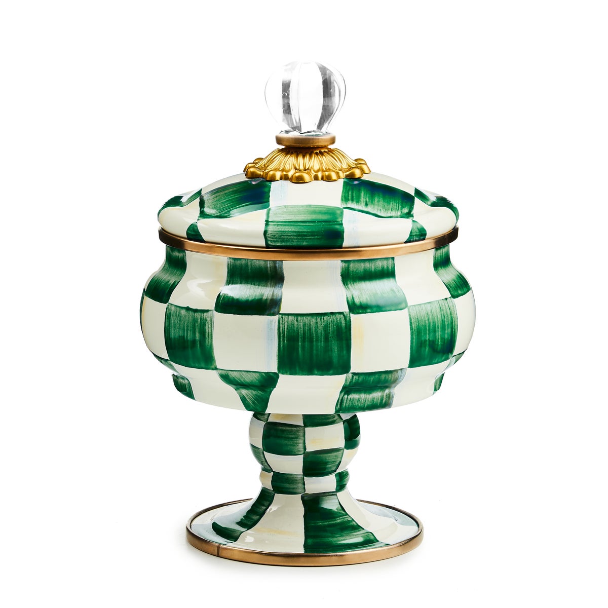 Emerald Check Curiosity Pot