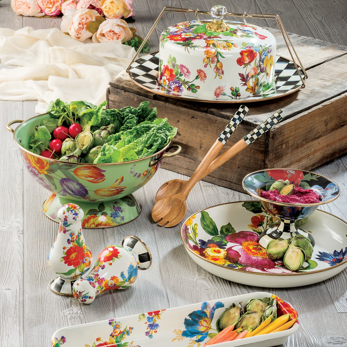 White Flower Market Cake Carrier - Image 2