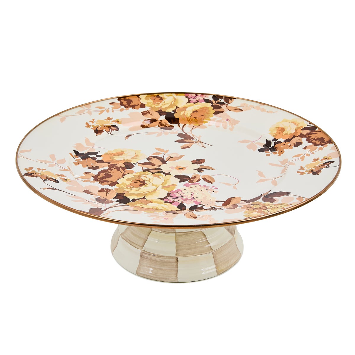 Wild Rose White Large Pedestal Platter - Image 3