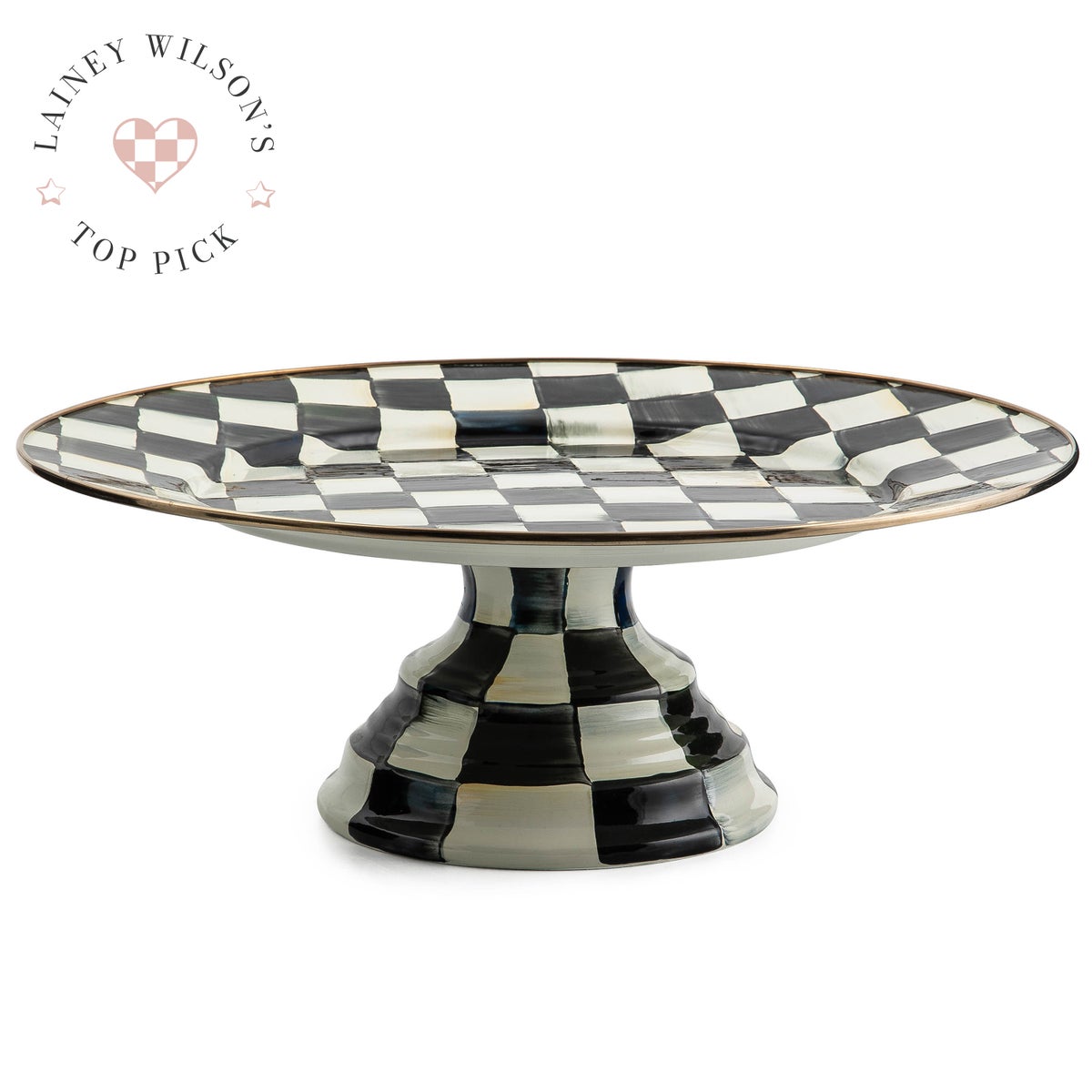 Courtly Check Large Pedestal Platter