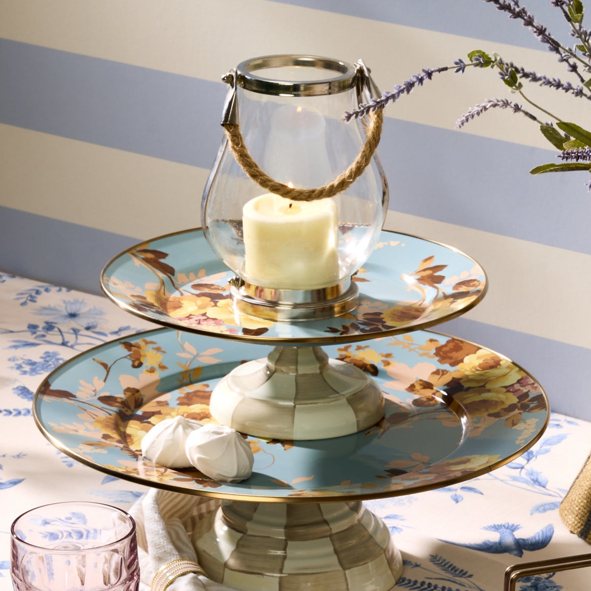 Wild Rose Slate Small Pedestal Platter - Image 5