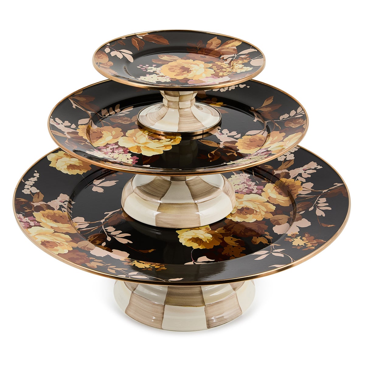Wild Rose Brown Mini Pedestal Platter - Image 3