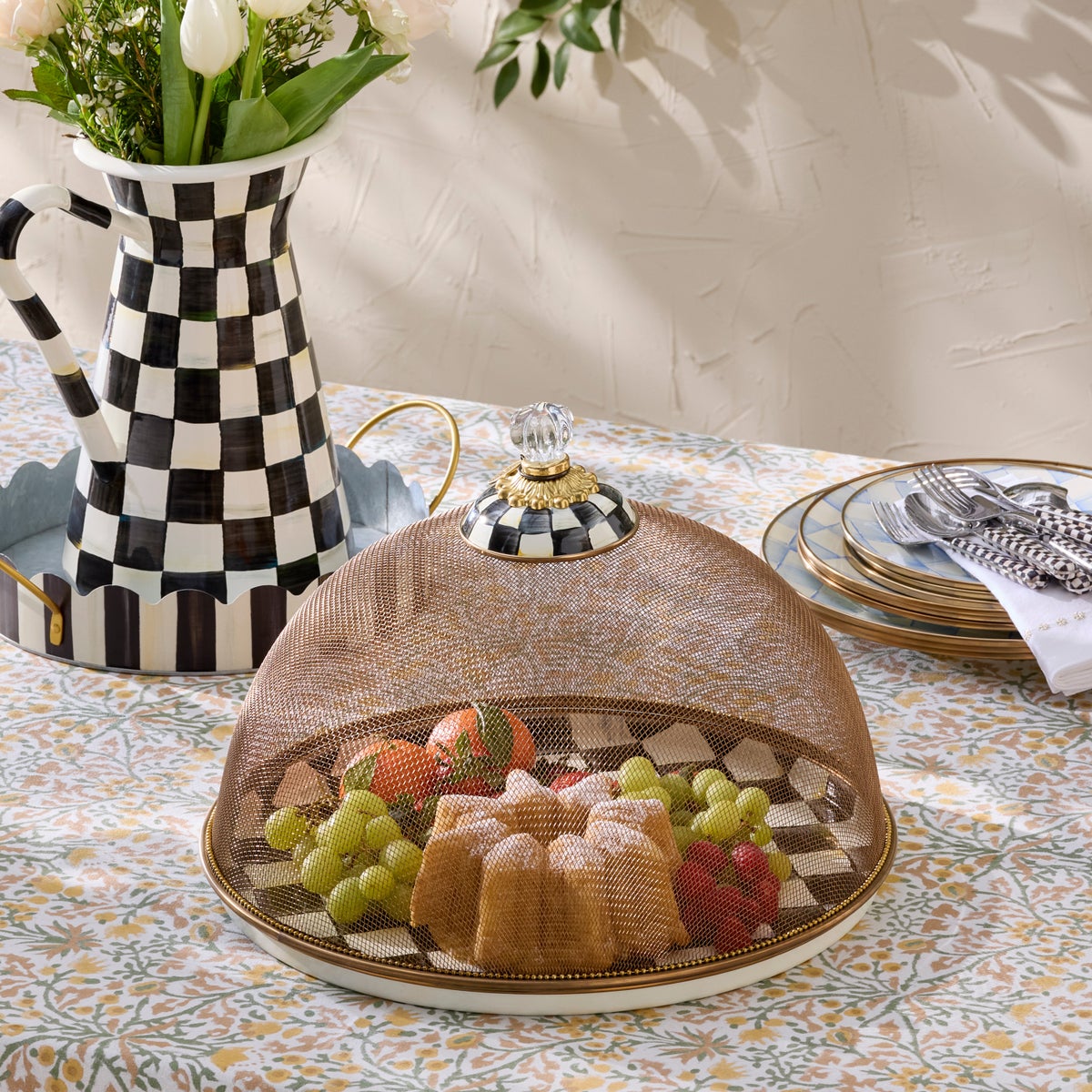 Courtly Check Large Mesh Dome - Image 8