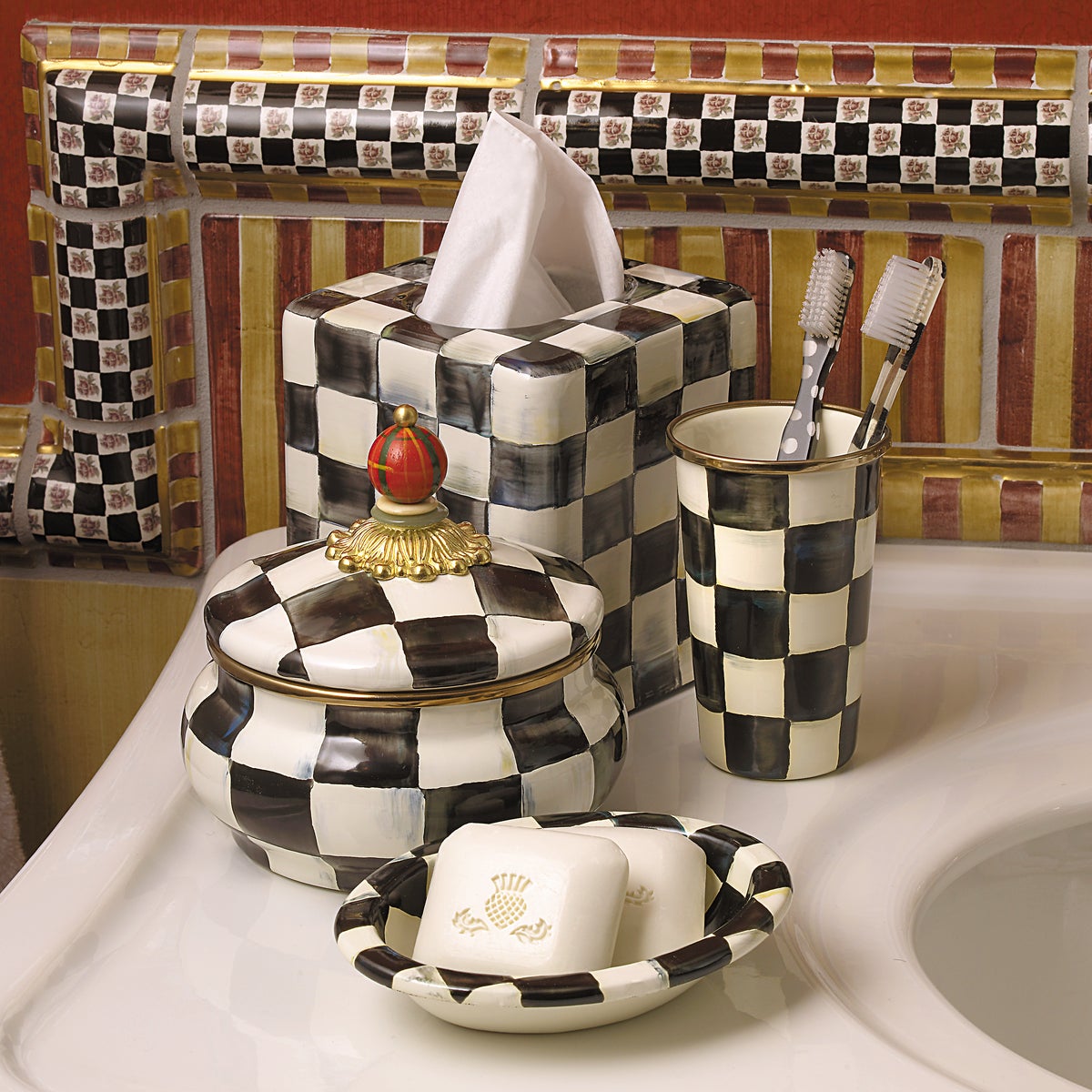 Courtly Check Boutique Tissue Box Cover - Image 6