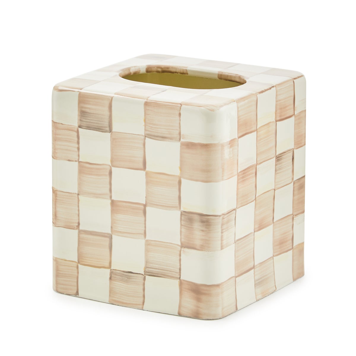 Mocha Check Boutique Tissue Box Cover - Image 2