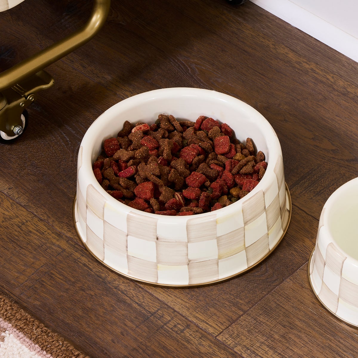 Mocha Check Large Pet Dish - Image 2