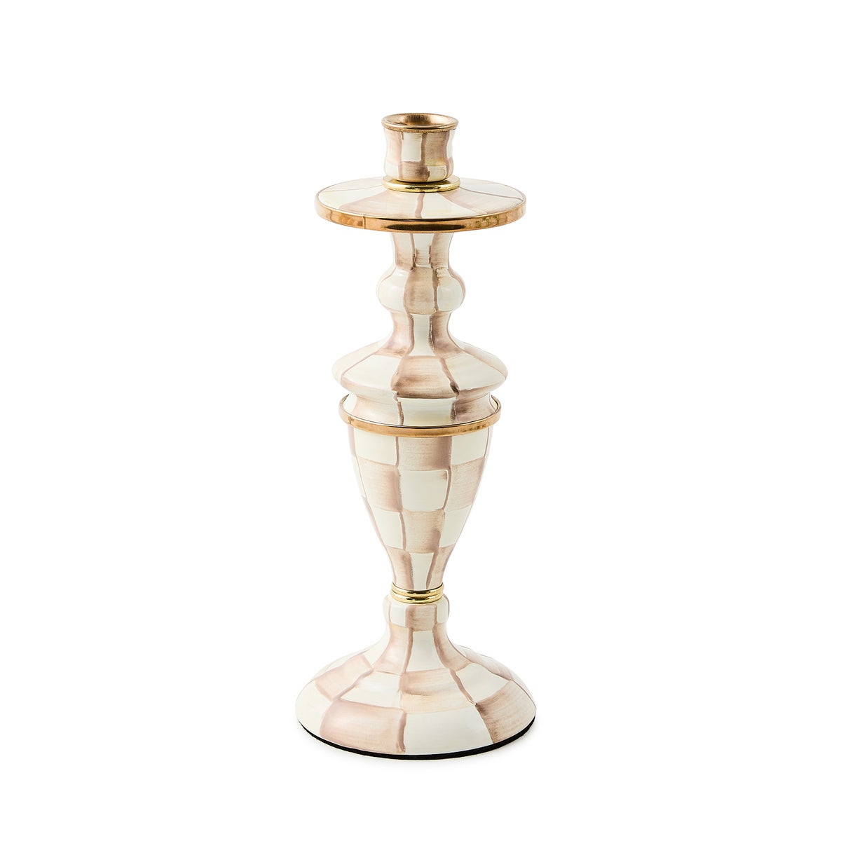Mocha Check Medium Candlestick
