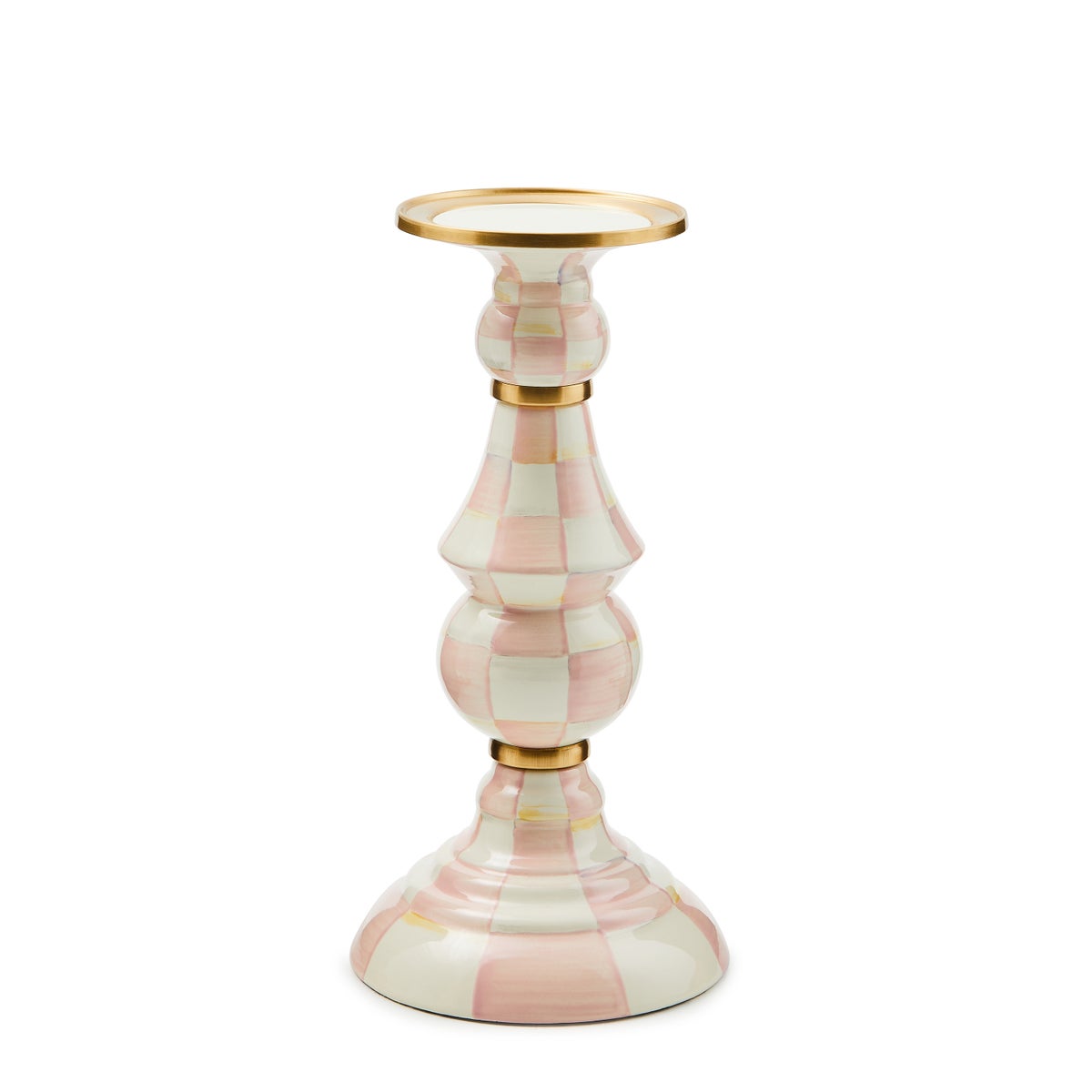 Rosy Check Large Pillar Candlestick