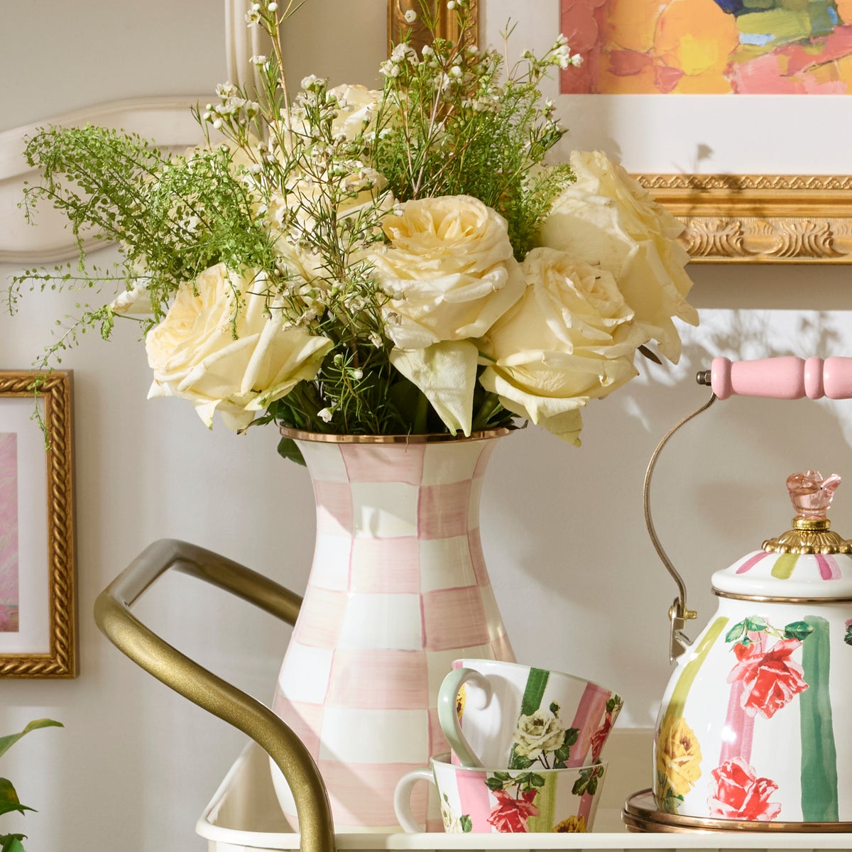 Rosy Check Tall Vase - Image 8