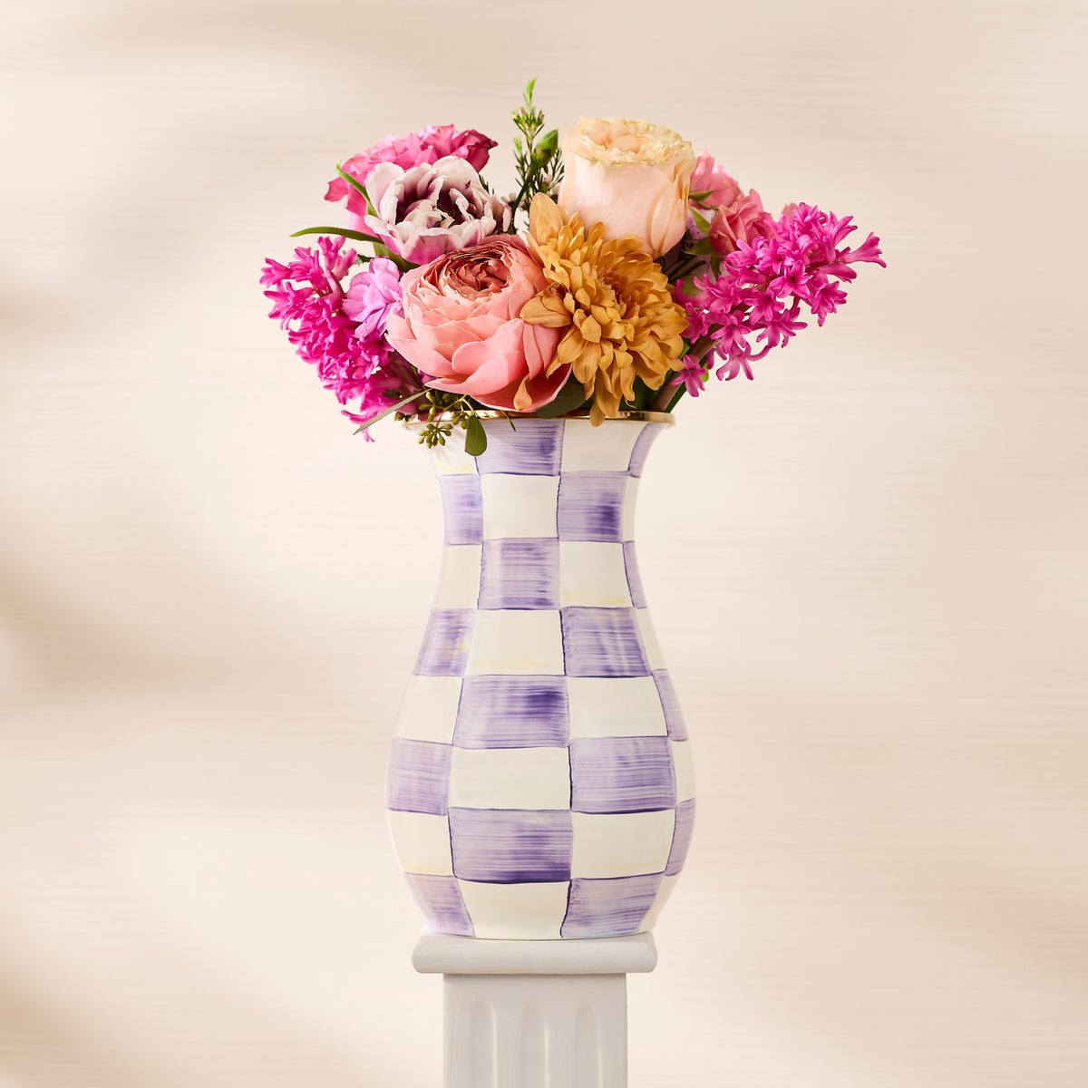 Violet Check Tall Vase - Image 5
