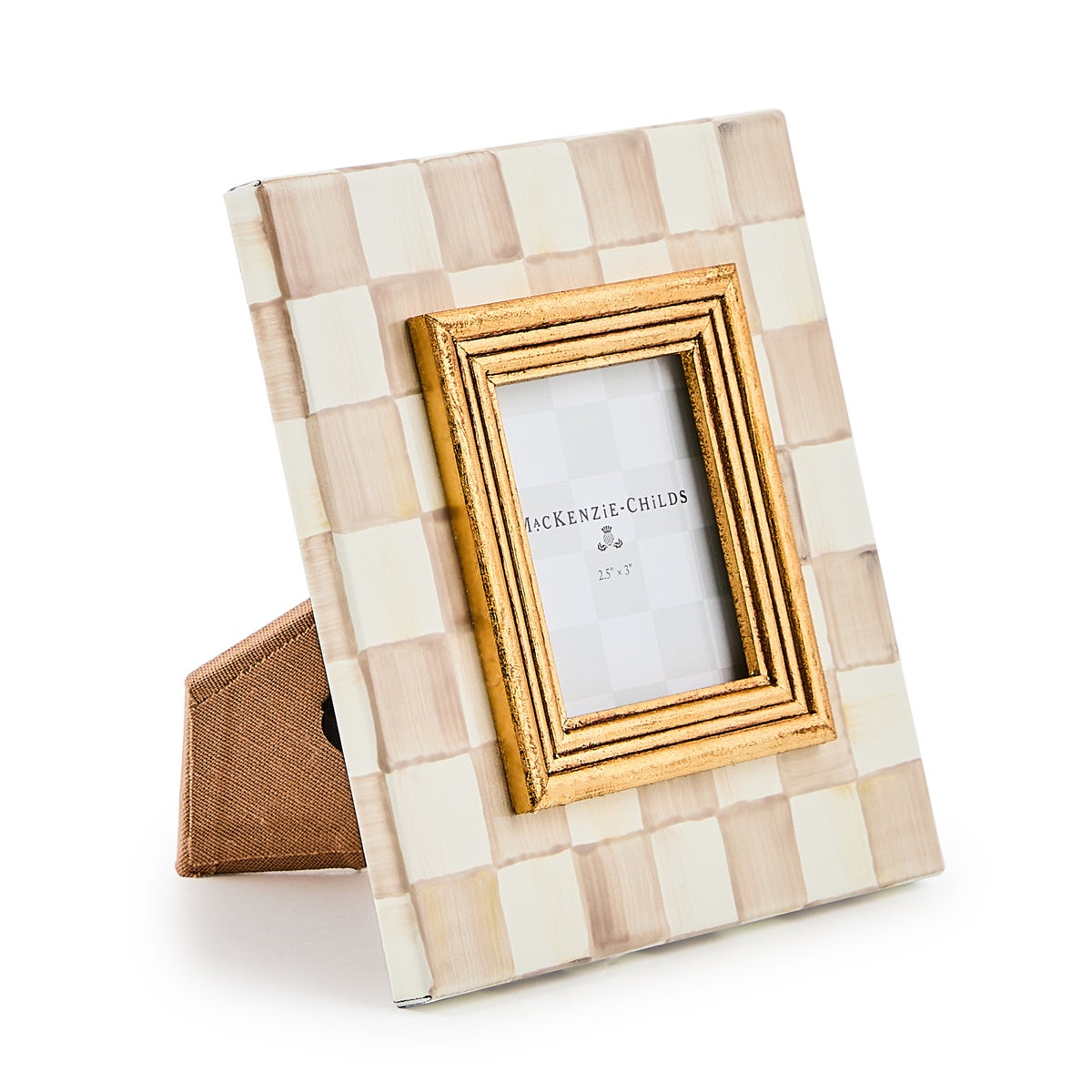 Mocha Check 2.5" x 3" Frame - Image 3