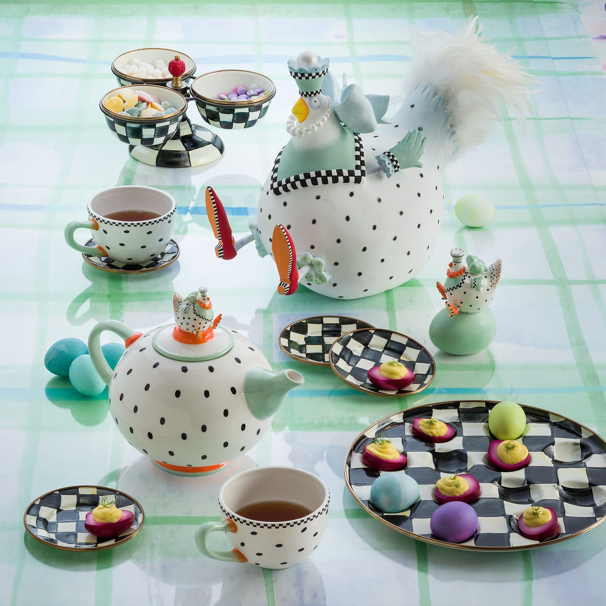 Courtly Check Appetizer Plates, Set of 4 - Image 3