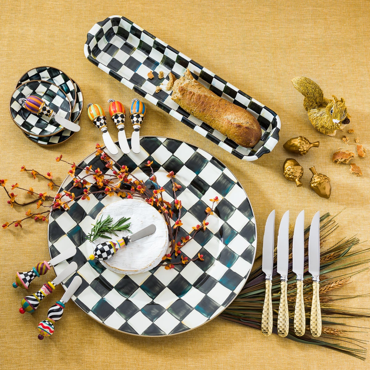 Courtly Check Appetizer Plates, Set of 4 - Image 6