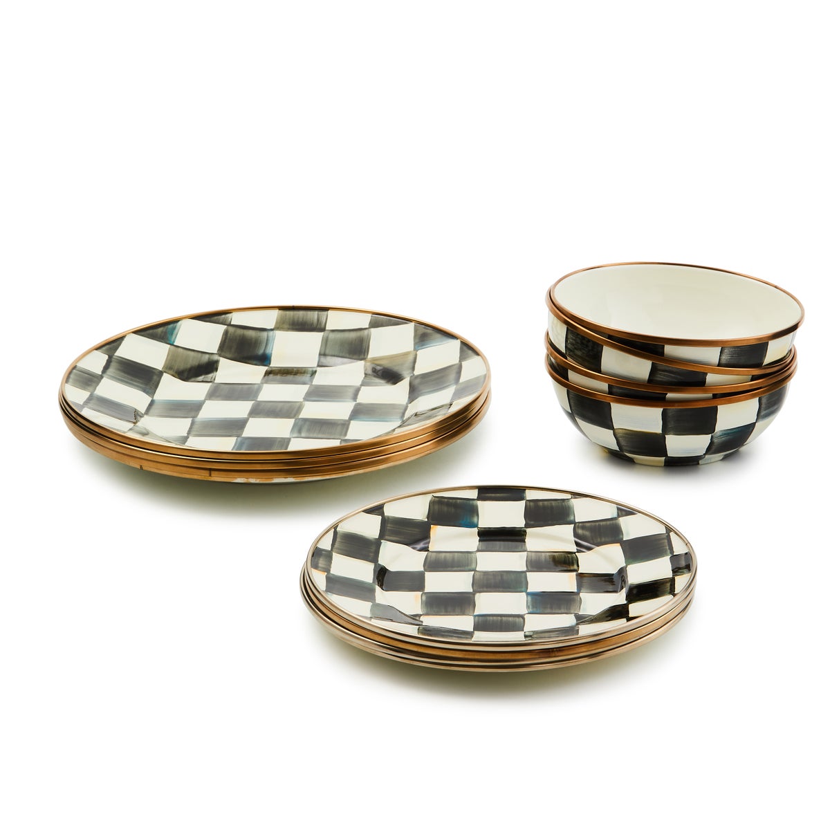 Courtly Check Dinnerware 12pc Complete Set